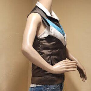 Coffeeshop women's down puffer vest with double zipper - Size: Small